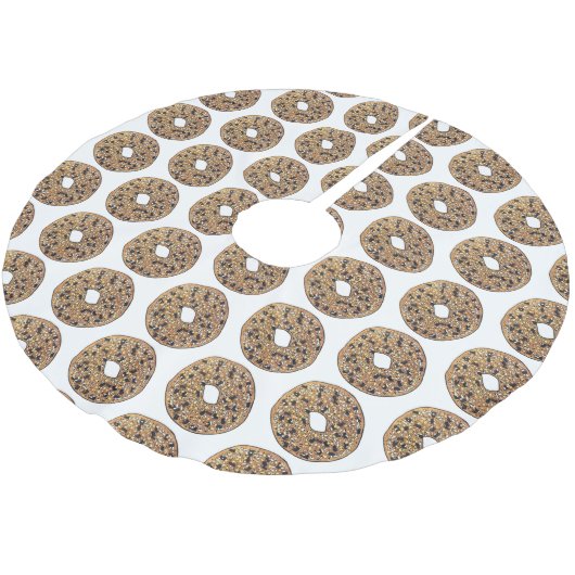 全てポピー胡麻種子ベーゲルブレックファーストフード ブラッシュドポリエステルツリースカート (アングル)