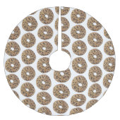 全てポピー胡麻種子ベーゲルブレックファーストフード ブラッシュドポリエステルツリースカート (正面)