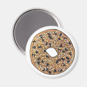 全てポピー胡麻種子ベーゲルブレックファーストフード マグネット (正面/裏面)