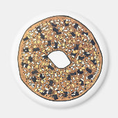 全てポピー胡麻種子ベーゲルブレックファーストフード マグネット (正面)