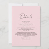 全てワンピンクホワイトフローラ結婚 招待状 (裏面)
