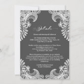 全て一エレガント色のレース結婚で 招待状 (裏面)