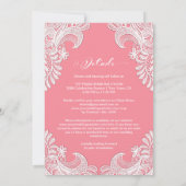 全て一エレガント色のレース結婚で 招待状 (裏面)