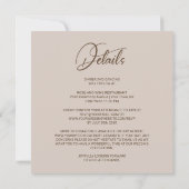 全て一素朴燃のオレンジ色のフローラ結婚の 招待状 (裏面)