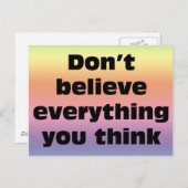 全て信じて止め考えよ。 ポストカード (正面/裏面)