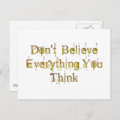 全て信じて行くな考えい ポストカード (正面/裏面)