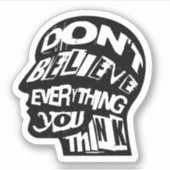 全て信じて行くな考え動揺してい シール (正面)