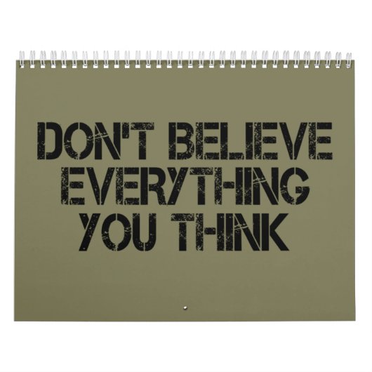 全て信じて言うな考えよ カレンダー (カバー)