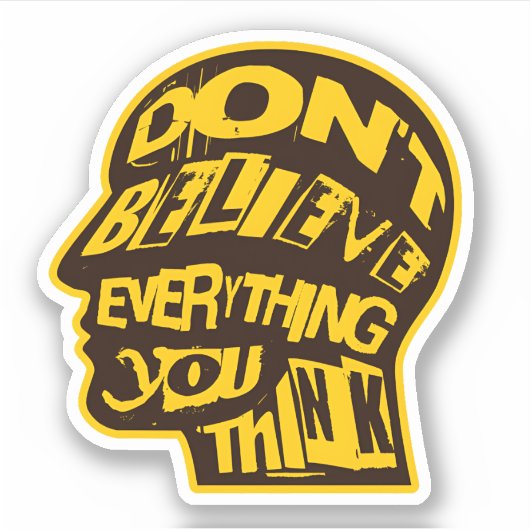 全て信じの技を考え動揺してで シール (正面)