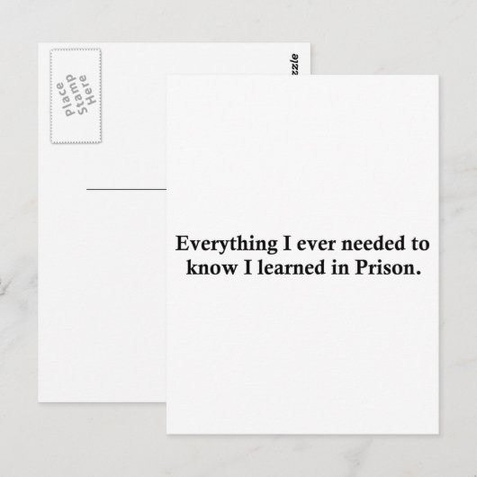 全て刑務所 ポストカード (正面/裏面)