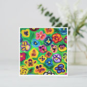 全て来のパンジーのノートカード (スタンド正面)