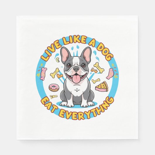 全て犬のように生き食べる スタンダードランチョンナプキン (正面)
