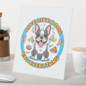 全て犬のように生き食べる 台座サイン (インサイチュ)