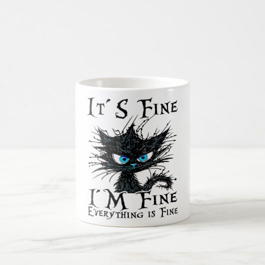 全て素晴らしが黒いおもしろいcだ コーヒーマグカップ (中央)