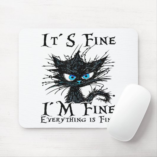 全て素晴らしが黒いおもしろいcだ マウスパッド (マウス)