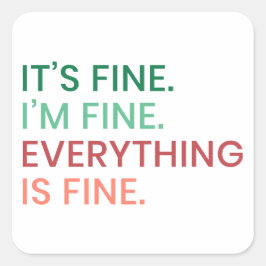 全て素晴らし |おもしろい毎日の皮肉な引用文 スクエアシール