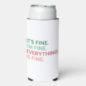 全て素晴らし |おもしろい毎日の皮肉な引用文 スリム缶クーラー (Seltzer裏面)