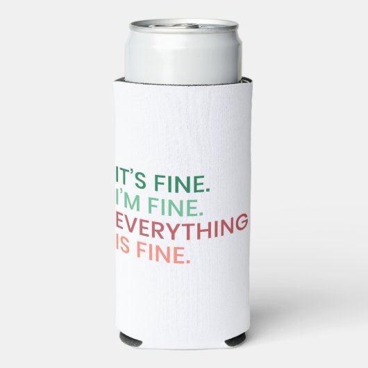 全て素晴らし |おもしろい毎日の皮肉な引用文 スリム缶クーラー (Seltzer裏面)