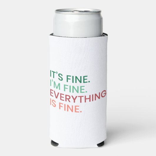 全て素晴らし |おもしろい毎日の皮肉な引用文 スリム缶クーラー (Seltzer正面)