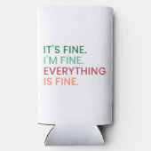 全て素晴らし |おもしろい毎日の皮肉な引用文 スリム缶クーラー (裏面)