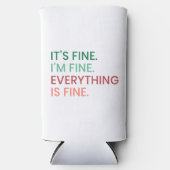 全て素晴らし |おもしろい毎日の皮肉な引用文 スリム缶クーラー (正面)