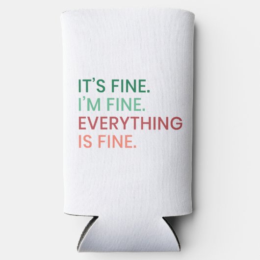 全て素晴らし |おもしろい毎日の皮肉な引用文 スリム缶クーラー (正面)