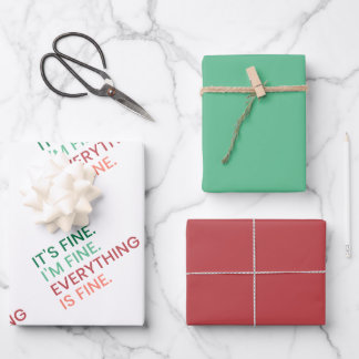 全て素晴らし |おもしろい毎日の皮肉な引用文 ラッピングペーパーシート