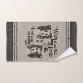 全て縁どが失敗した時のコリー・アートの引用文 バスタオルセット (ハンドタオル)