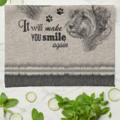 全て縁どが失敗した時のテリアのアート引用文 キッチンタオル (折り畳み)