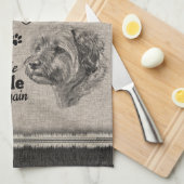 全て縁どが失敗した時のテリアのアート引用文 キッチンタオル (四つ折り)