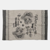 全て縁どが失敗した時のテリアのアート引用文 キッチンタオル (横)