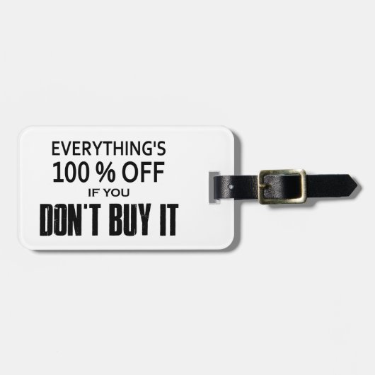 全て100%オフもしだ買よ ラゲッジタグ (正面横)