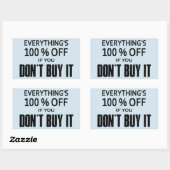 全て100%オフもしだ買よ 長方形シール (シート)