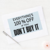 全て100%オフもしだ買よ 長方形シール (封筒)