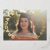 全のまわりにモダン実在箔 箔招待状 (正面)