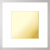 全はっきりした金ゴールド正方形 箔ポスター (正面)