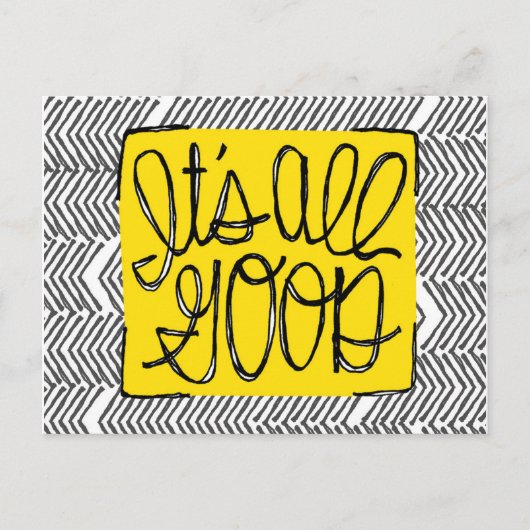 全やる気を起こさせるて良い |黒と白 ポストカード (正面)