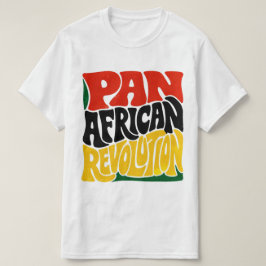 全アフリカ革命レトロタイポグラフィーデザイン Tシャツ
