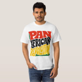 全アフリカ革命レトロタイポグラフィーデザイン Tシャツ (正面フル)