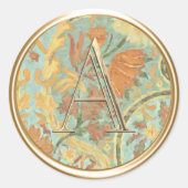 全イニシャルモノグラムアーストーンダマスククラシック ラウンドシール (正面)