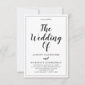 全エレガントて一つの結婚黒幕で縁どす 招待状 (正面)