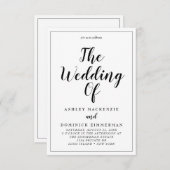 全エレガントて一つの結婚黒幕で縁どす 招待状 (正面/裏面)