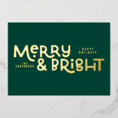 全エレガントスタイリッシュてクリスマスが明るい 箔シーズンカード (正面)