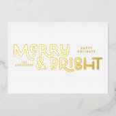 全エレガントスタイリッシュてクリスマスが明るい 箔シーズンカード (正面)