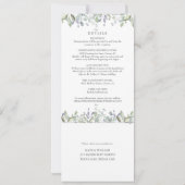 全エレガント体に緑が結婚ある 招待状 (裏面)