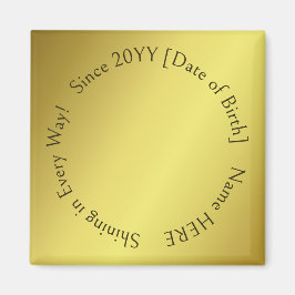 全エレガント大事な行事カスタマイズ写真輝く金ゴールド マグネット