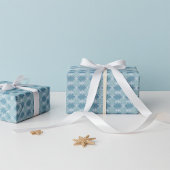 全エレガント大事な行事ブルーヒューズフローラアートパターン ラッピングペーパー