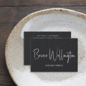 全エレガント黒署名スクリプト公証人弁護士 名刺