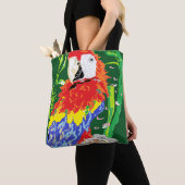 全カスタムプリントトートバッグ/オウム トートバッグ (クローズアップ)