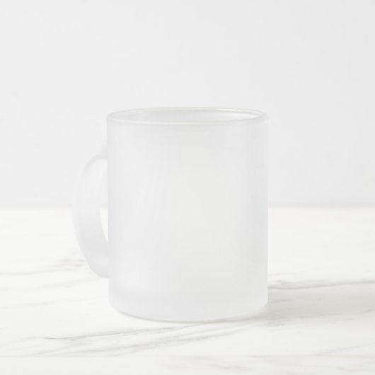 全カスタム大事な行事用の曇りガラス製マグカップ フロストグラスマグカップ (正面左)